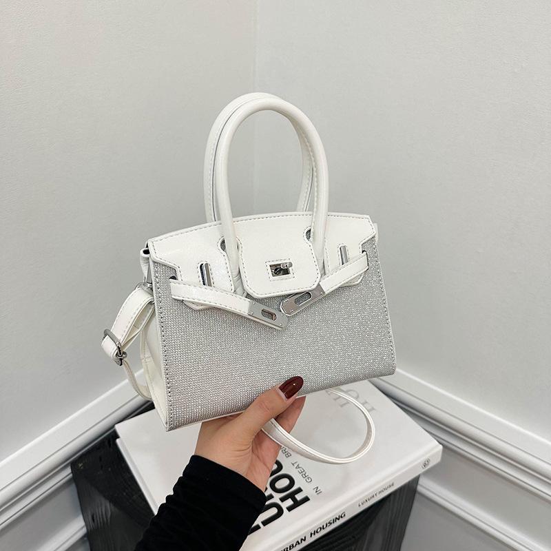 New Fashion High-end Sense Contrasting Platinum Bag Portable Shoulder Crossbody Trendy Women's Bag