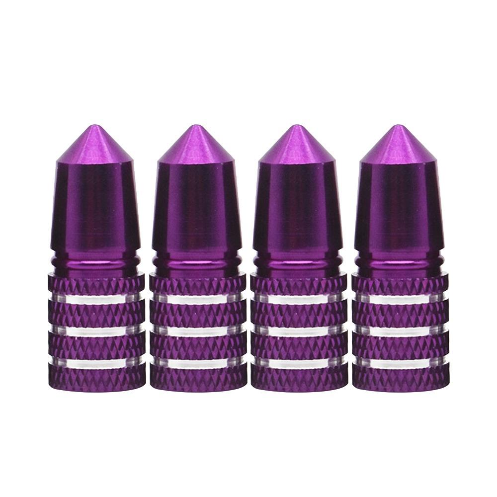 4pcs Aluminum Anodized Tire Valve Caps Motorcycle Electric Vehicle Valve Core for Car SUV Truck