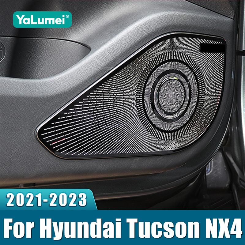 For Hyundai Tucson NX4 Hybrid N Line Car Door Audio Loud Speaker Cover Tweeter Trim Stickers Accessories