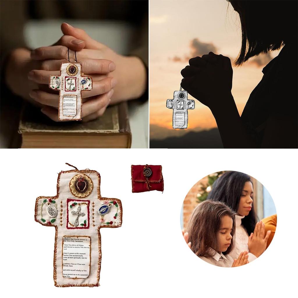 Pocket With Cross Included Inside, Handmade Pocket Quilt With Cross Inside,Pocket Cross , Pocket Cross