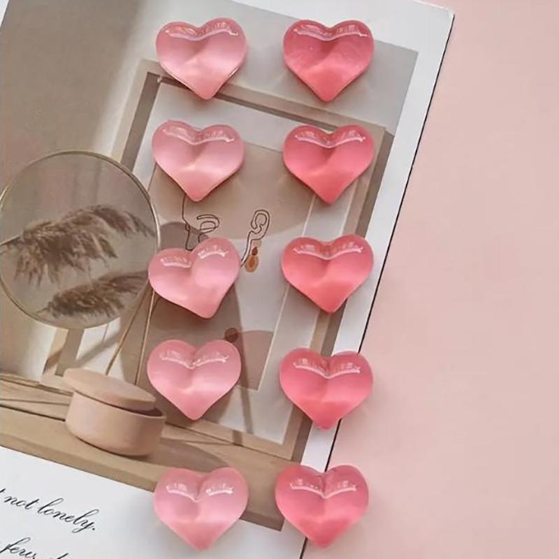 6 szt. Zestaw magnesów na lodówkę w kształcie serca Mocne plastikowe wzornictwo z efektem falującej wody Magnetyczna tablica suchościeralna Zdjęcie Akcesoria na lodówkę