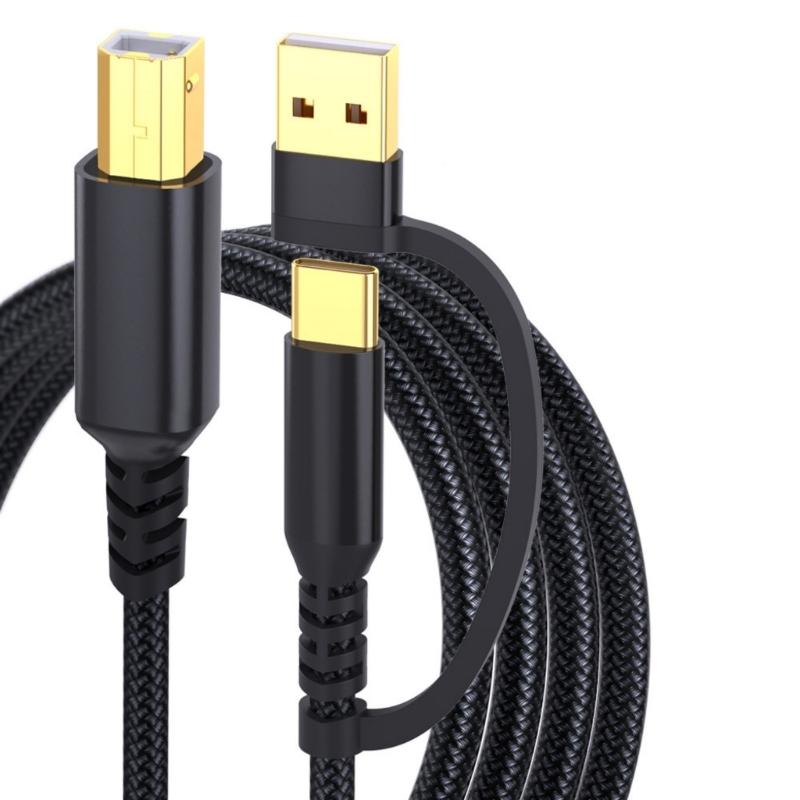 1m/2m/3.0m/5m USB Type C To USB B Data Cable Easy Connection Printers Scanners and Digital Pianos To Phones Tablets