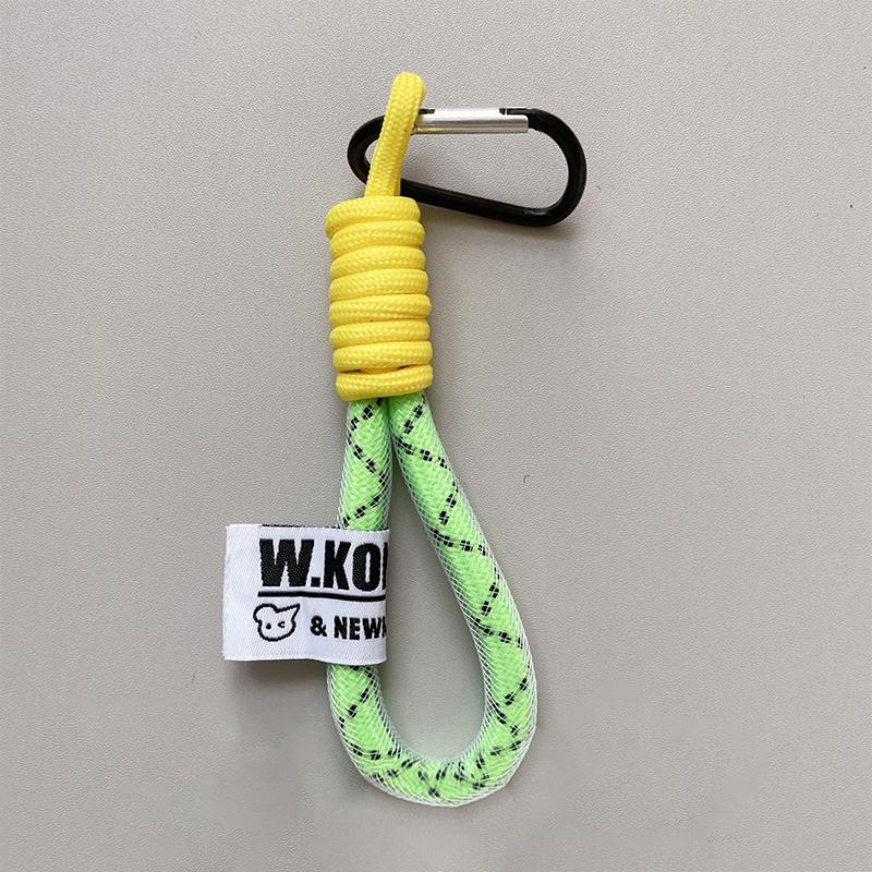 Creative Iridescent Braid Rope Keychain For Backpack Pendant Accessorie Hanging Cord Jewelry