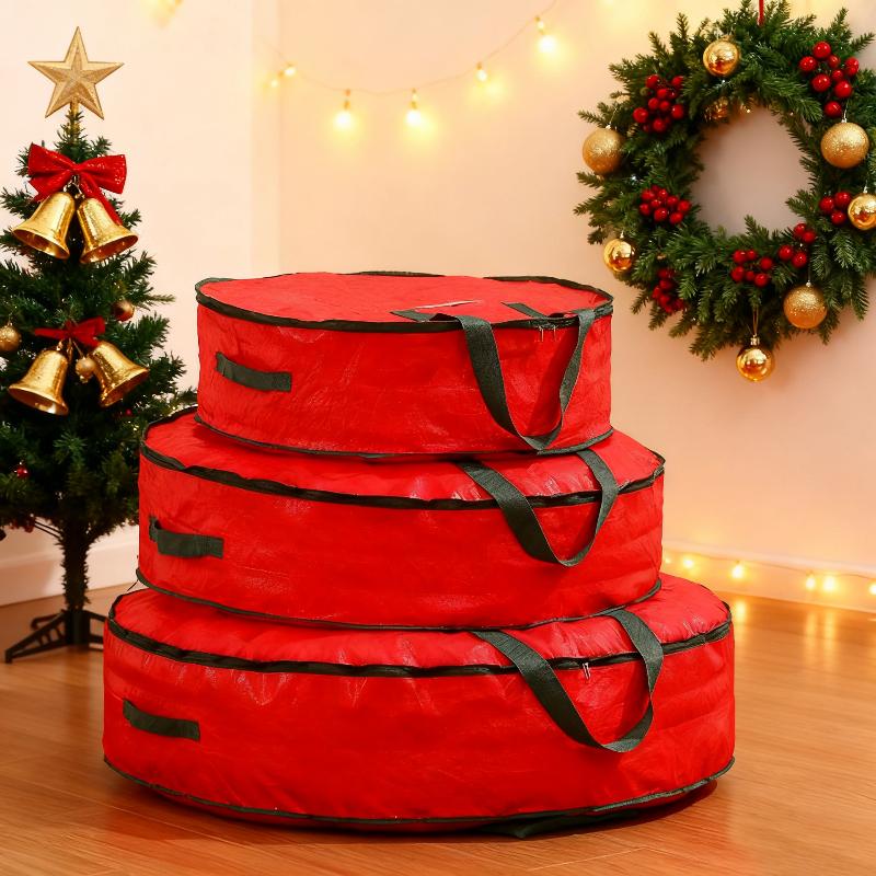 Borsa Porta Decorazioni Natalizie Rotonda Grande Capacità Contenitore Porta Palline Decorazioni Albero di Natale Organizzatore Oggetti Vari Natalizi