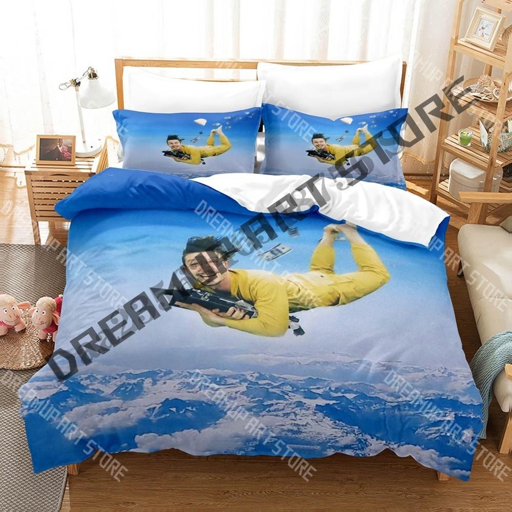 3D Printed bbno Singer Check Bedding Set for Boys Girls Duvet Cover Pillowcase Included Twin Queen King Full Single Double Sizes