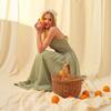 Women's Spaghetti Strap Sleeveless Gingham Print A Line Mid Waist Vintage Maxi Dress Sundress