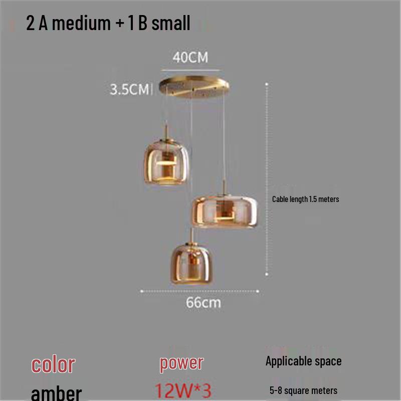 Modern Italian Glass Pendant Light - Nordic Style for Bar, Study, Bedroom