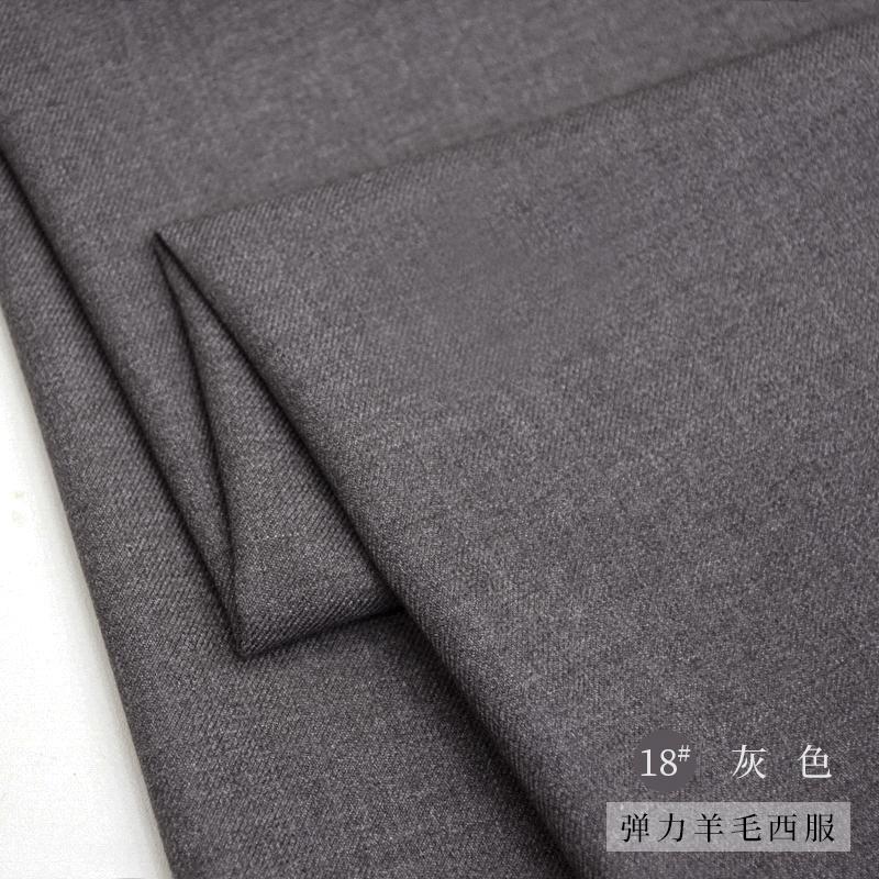Woolen Thick Little Stretch Fabric DIY Sewing Suits Blazer Pants Autum Winter Worsted Elastic Wool Fabrics 420G/M Stoff