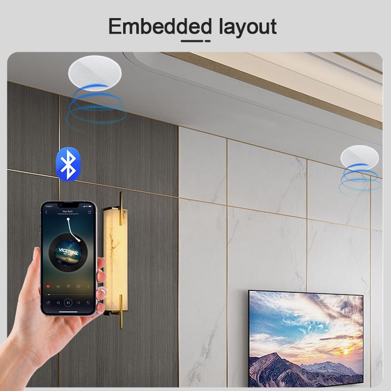 Mini Bluetooth Ceiling Speaker Home Speakers Ceiling Audio Speakers for Ceilings Speaker Systems with High Good Quality Sound