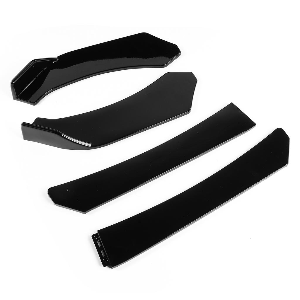 4Pcs Universal Front Bumper Splitter Lip Lower Chin Diffuser Spoiler Deflector Body Kit