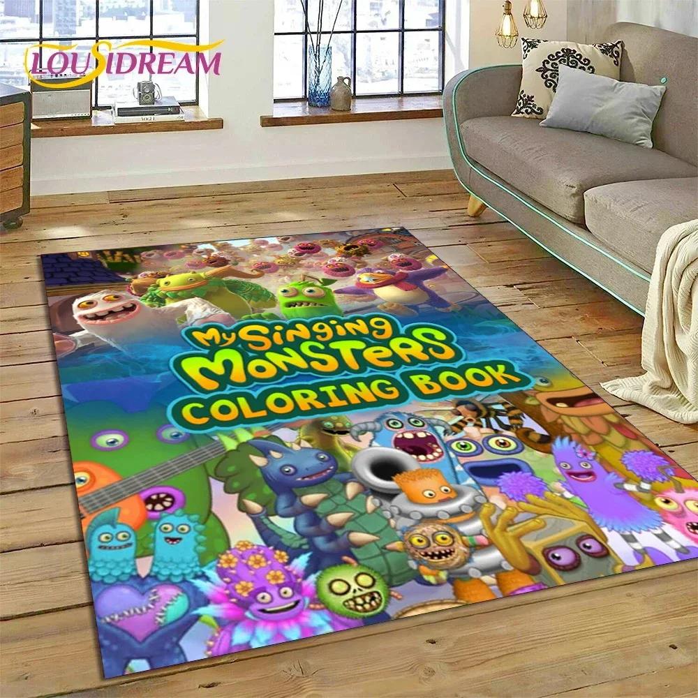 3D-Spiel „My Singing Monsters“ Cartoon-Teppich für Schlafzimmer, Wohnzimmer, Zuhause, Sofa-Dekoration, Kinderspiel, große Dekor-Bodenmatte