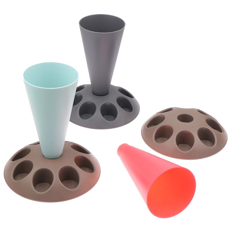 Piping Bag Stand Piping Bag Holder With 8 Slots Nozzles Plastic Pastry Bag Stand For Cake Decorating Kit