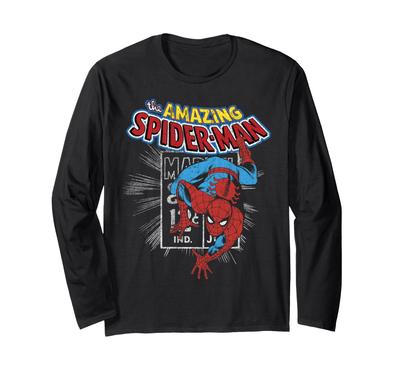 Marvel Amazing Spider-Man Vintage Comic Poster Long Sleeve T-Shirt