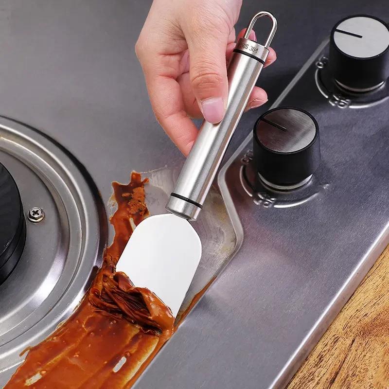 Stainless Steel Spatula Multi-Purpose Scraper Tile Flat Scraper Floor Glass Deglue Kitchen Refrigerator Cleaning Tools Spatula
