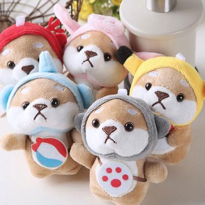 1 ks Roztomilý plyšový přívěsek Shiba Inu Creative Keychain