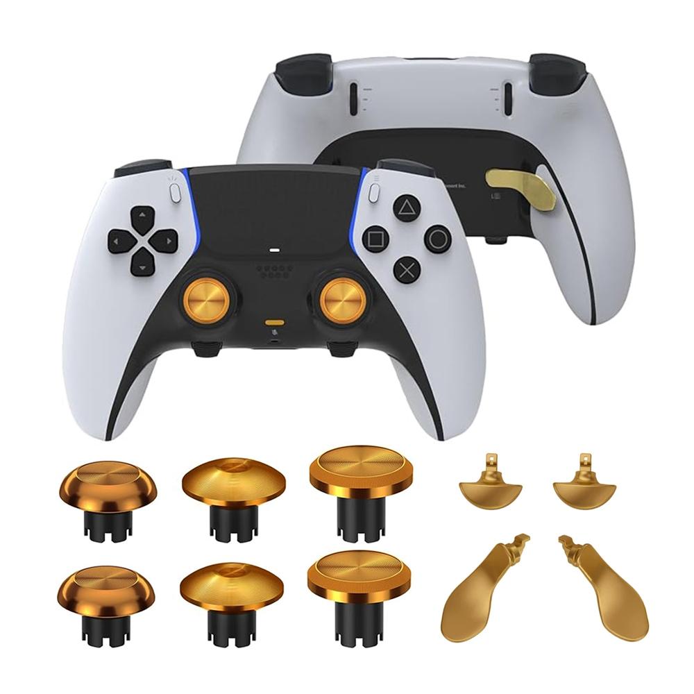 Metal Thumbsticks for PS5 Edge Controller Analog Joystick 4 Back Paddles Triggers Buttons Replacement Accessories Parts