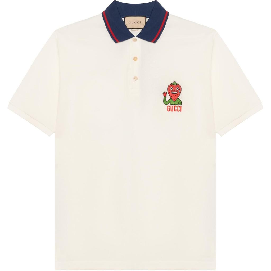 GUCCI SS22 Polo Shirt Men's White 700272-XJEMU-9750