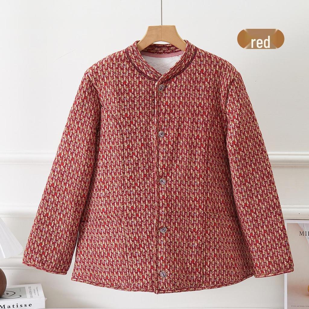 Grandma's Lightweight Winter Cotton Jacket - Warm, Short, Padded Coat for Mom