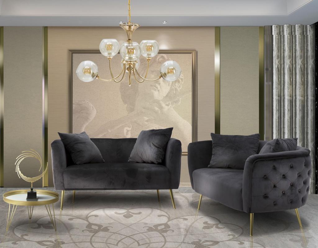 Sofa Bucarest Black Cm 127X74X71