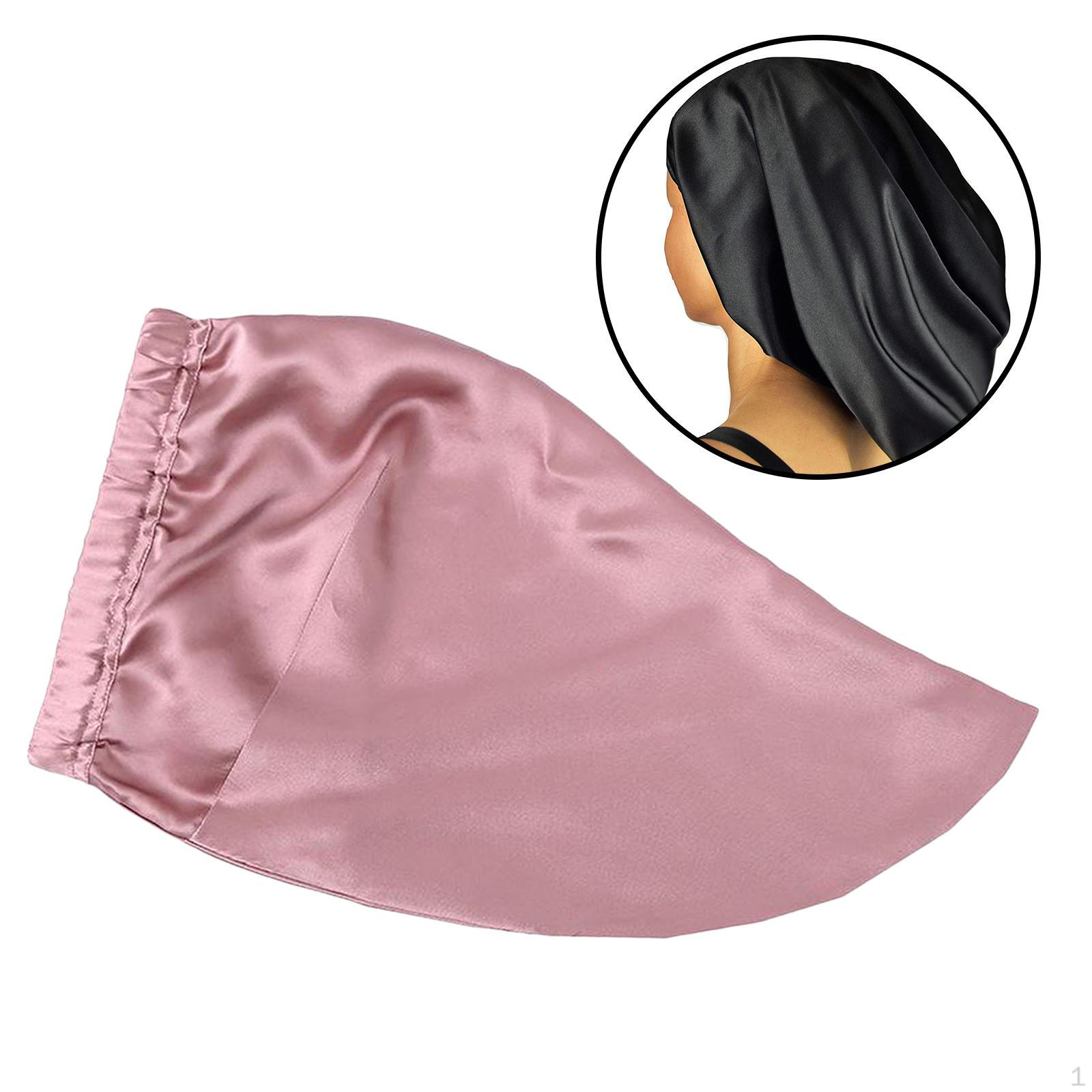 

Silk Night Sleeping Cap Hair Bonnet Hat Beanie рожевий