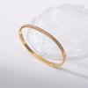 18K Gold-Plated Titanium Steel Zirconia Buckle Bracelet for Women - Fashionable Stainless Steel Jewelry