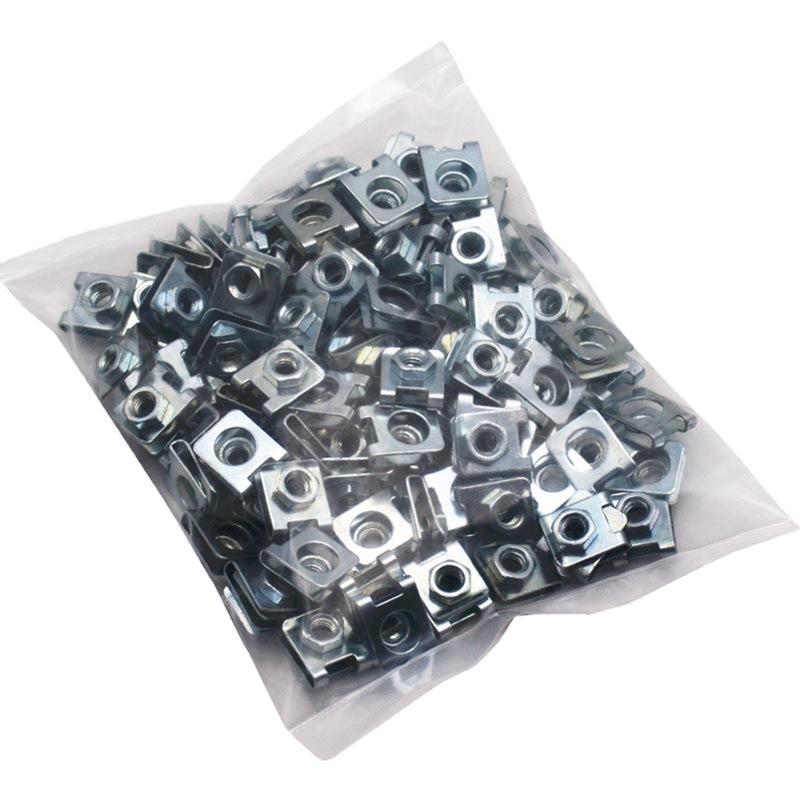 20Pcs Auto Metal Clips M6 for Car Motor Tread Panel Spire Nut Fairing Clip Fastener U-Type Plate Nut Speed Zinc Mounting Clamp