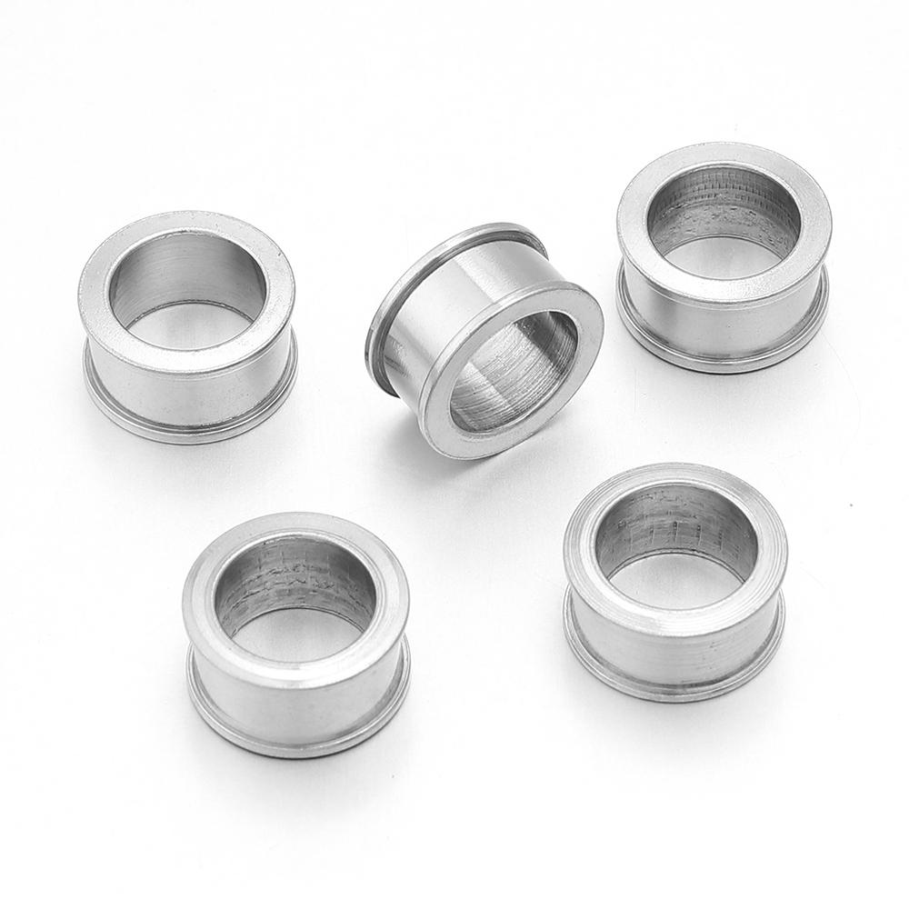 5-10pcs/lot Stainless Steel Spacer Beads Big Hole Round Big Hole Slider Beads DIY Jewelry Making Necklace Bracelet Accessories