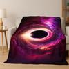 Universe Milky Way Space Stars Galaxy Earth Flannel Blanket Soft Warm Throw Blanket for Bedroom Living Room Bed Travel Camping