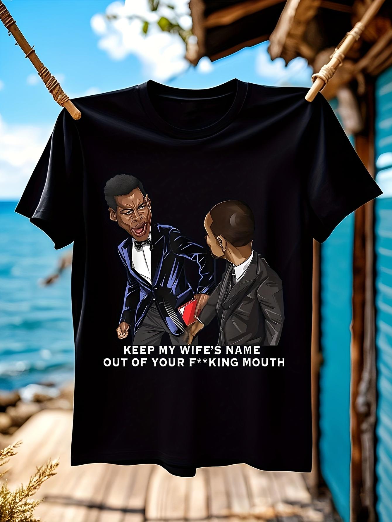 Humorous T-shirt for Men: Keep My Wife S Name Out of Your Mouth - Premium Cotton S