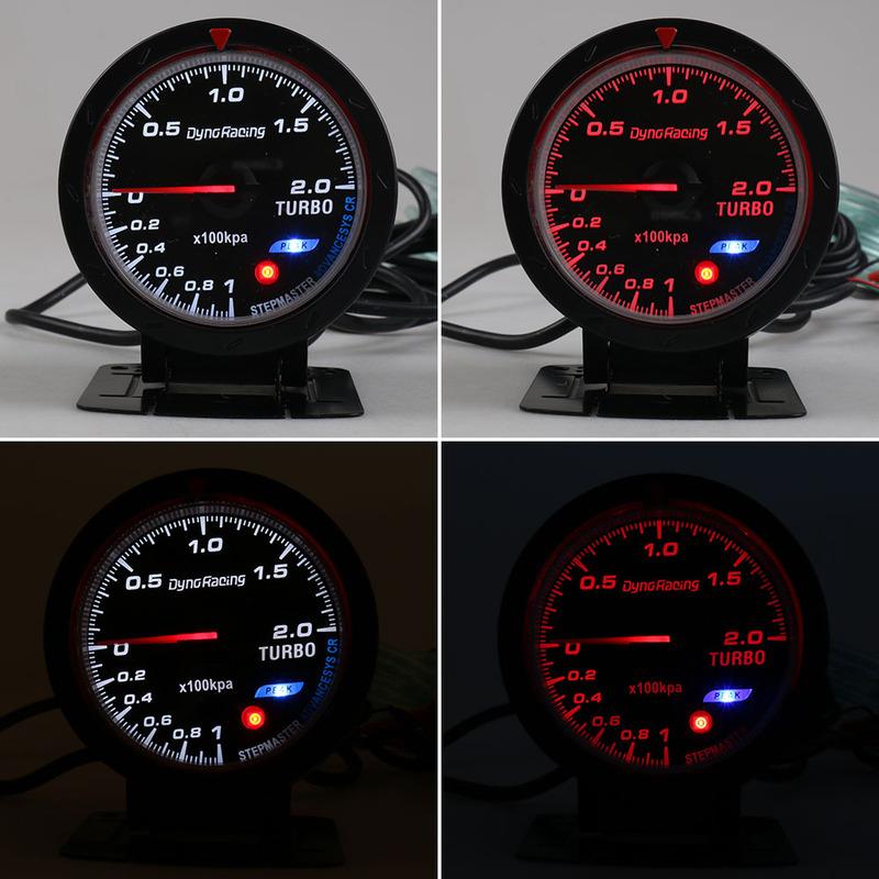Dynoracing turbo boost gauge bar ,water temperature,oil temperature ,oil pressure ,tachometer ,volt ,exhaust gas gauge