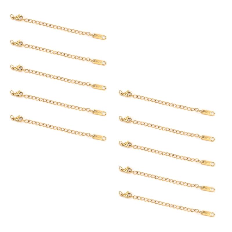 Elegante Schwanzkettenverlängerung, 5 cm, Edelstahl-Schwanzkette für Halskettenverlängerungen, Armbandverlängerungskette