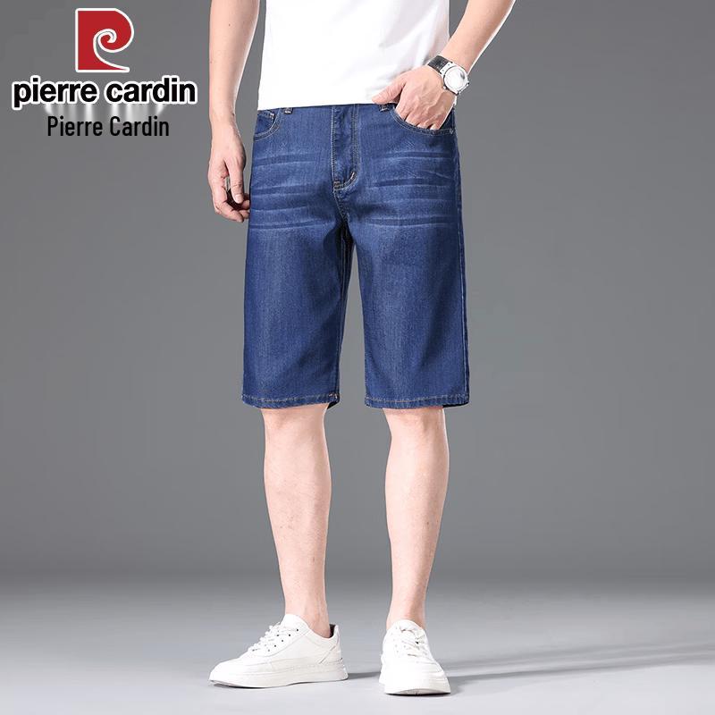 Pierre Cardin Men s Summer Lyocell Loose Straight Casual Mid-Length Shorts 34