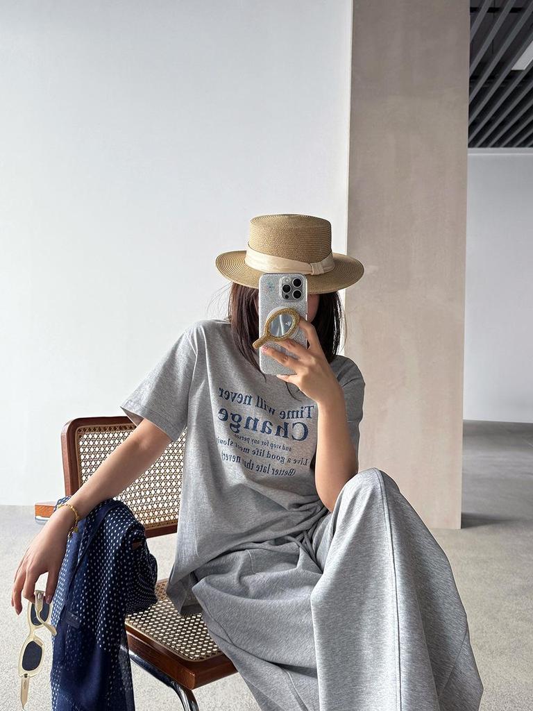 Good Quality Women's Casual Loose Letter Print T-shirt - Simple Ins Style, Short Sleeve