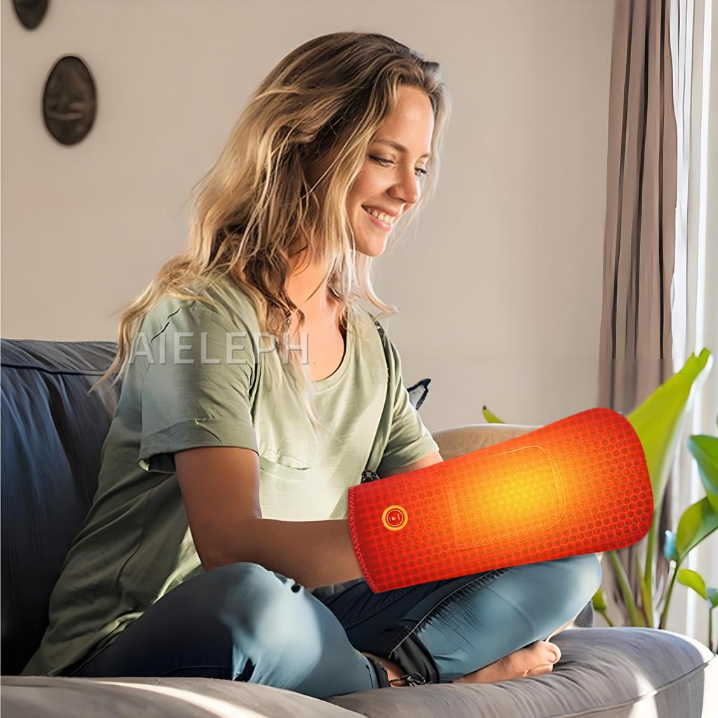 Electric Heating Hand Massager Full-Wrap Vibration Kneading for Tendonitis Mouse Hand Relief Muscle Relaxation Unisex Heated Gloves