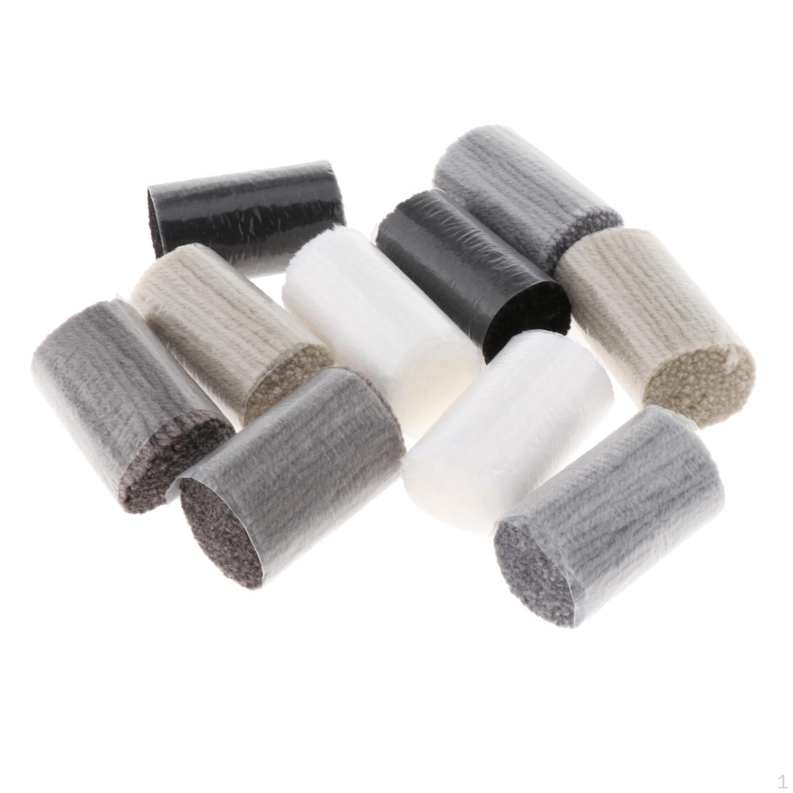 

10 шт., акриловый крючок, пряжа для ковров, предварительно вырезанный швейный инструмент, комплекты отдельных цветов для вязания крючком Grey Latch Hook 10rolls