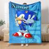Custom Name Sonic Adventure Blanket for Couch & Bed, Plush Cozy Fuzzy Blanket Super Soft & Warm Blankets for Fall and Winter. 0908205