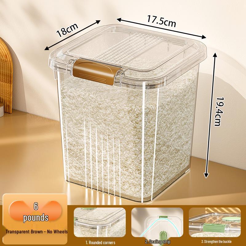 

Sealed Insect & Moisture-Proof Kitchen Rice Storage Bucket - Large Capacity, Food Grade Shaker for Grains & Cereals