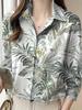 Women's Floral Printed Long Sleeve Blouse Fashion Tops Women's Elegant Blouse Tops Women's Commuter Office Clothing