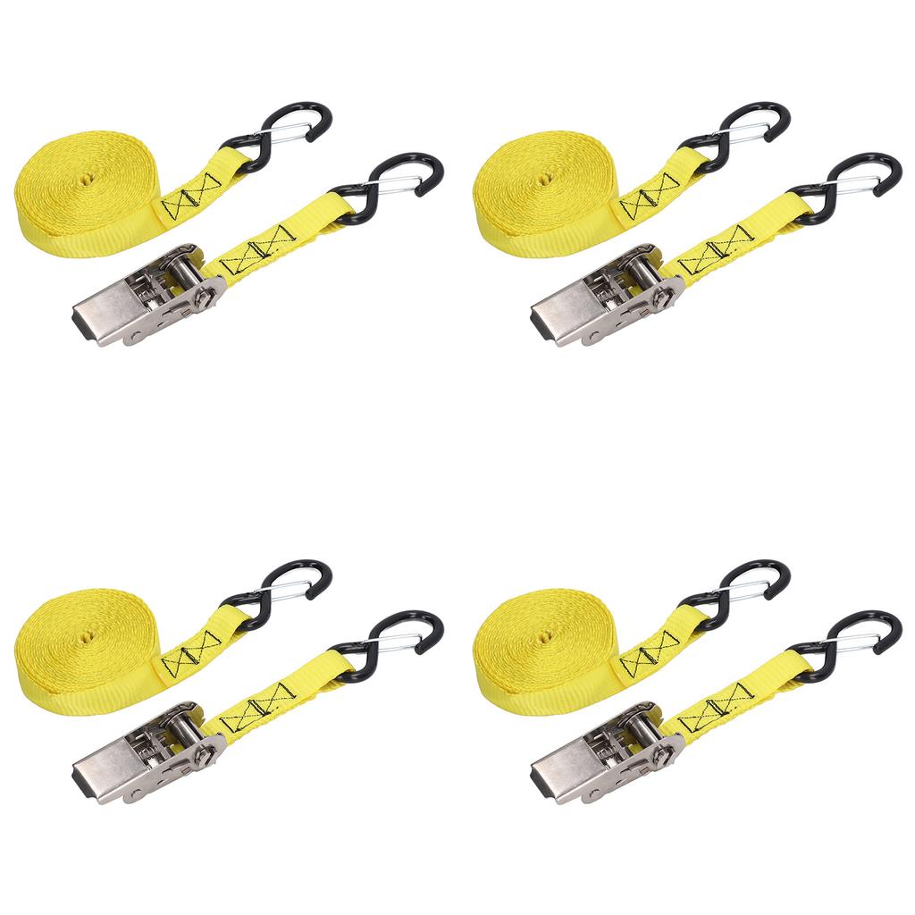 5 Meters Ratchet Straps 800kg Safe Pull Strength Cargo Tie Down Bundle Tension Belt for Ship Transportation Fixing