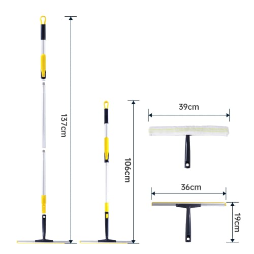Eyliden Water Wiper, Squeegee, Glass Wiper, Window Cleaner, Dry Wiper, 2-in-1 Window Cleaner, Window Cleaning, Condensation Removal, Window Cleaning,