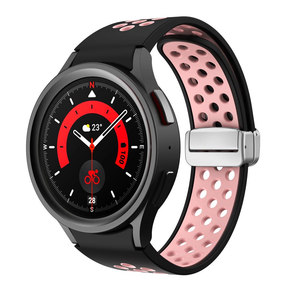 Magnetic Silicone Band for Samsung Galaxy Watch 6 Classic 43 47mm 4 42 46mm 5 Pro 45mm No Gaps Loop Strap for 4/5/6 40 44mm Belt