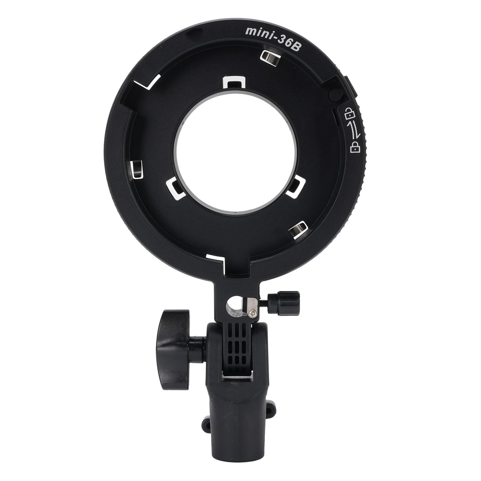 

Mount Adapter for Bowens Aluminum Camera Flash Bracket Holder for LED Light Softbox Beauty Dish