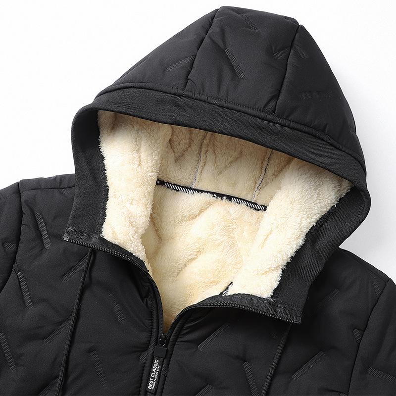 Men's Hooded Winter Jacket - Ultra-Warm Plus Velvet Cotton Outerwear
