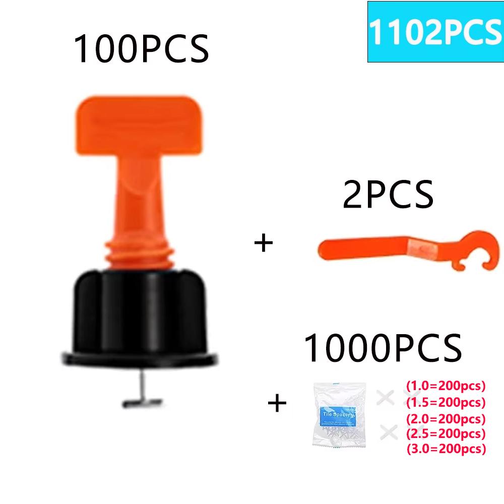 50–1353 Stück Bodenfliesen-Nivelliersystem-Clips Leveler Adjuster Bauwerkzeug-Set Fliesenwandverlegung Manuelle Werkzeuge Locator Spacer