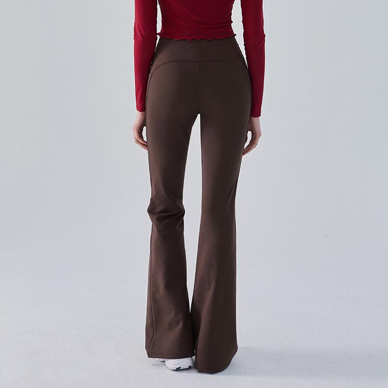 High Waist Micro Flare Yoga Pants with Peach Lift and Tummy Control