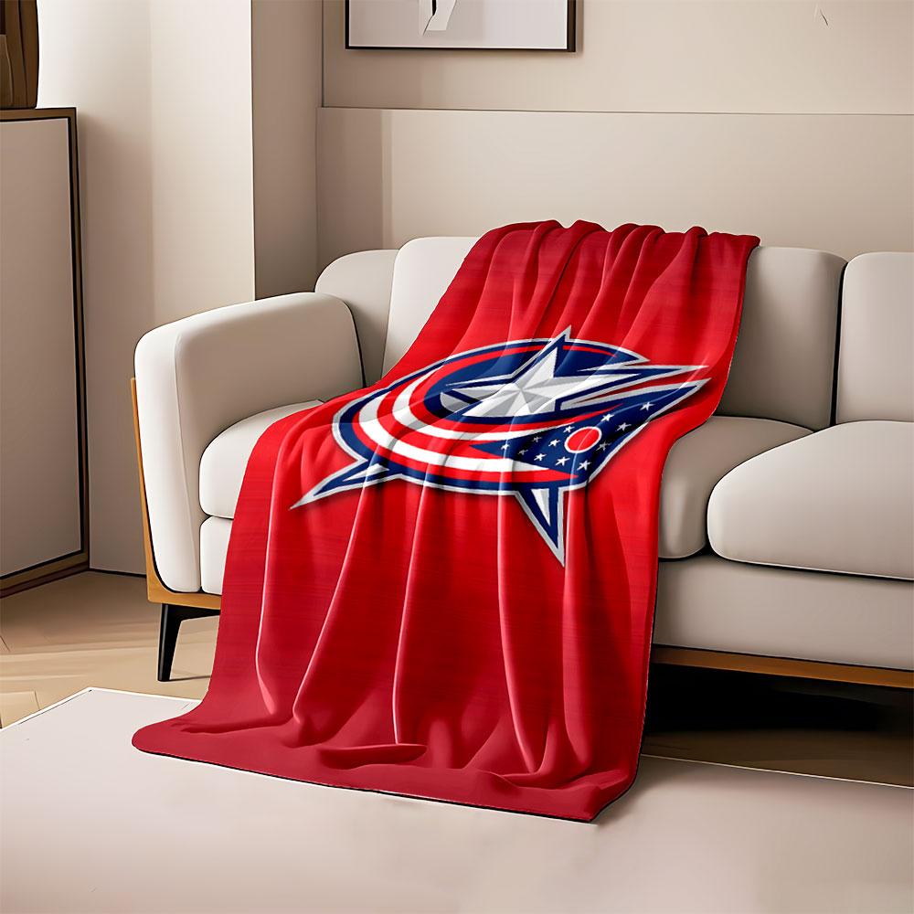 Blue and Red Star Logo Design Print Blanket Soft and Cozy Perfect for the Living Room Bed Sofa or a Nap,gift