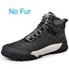 Italian Platform Men Genuine Leather Flat Designer Boots Outdoor Handmade Winter Short Plush Work Ankle Boot Luxury Walking Shoe