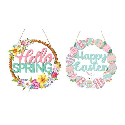 Easter Door Sign Wall Hanging Decoration Easter Decoration Rustic Door Hanger for Office Holiday Farmhouse Window Outdoor