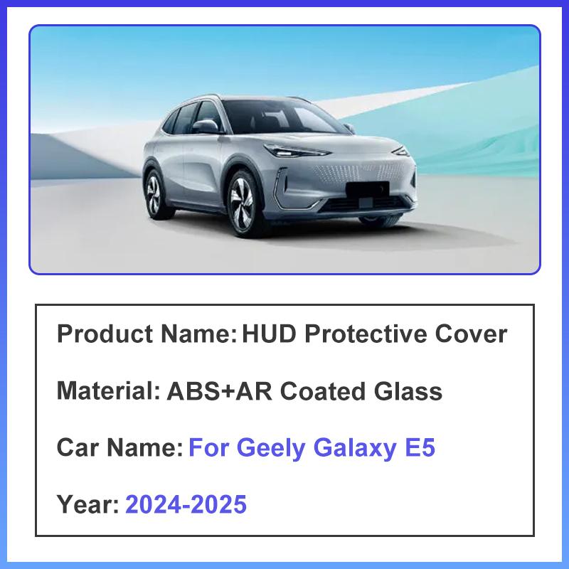 HUD Protection Cover For Geely Galaxy E5 2024 2025 EX5 Proton e.MAS 7 Dustproof Head Up Display Reflective Anti-scratch Screen