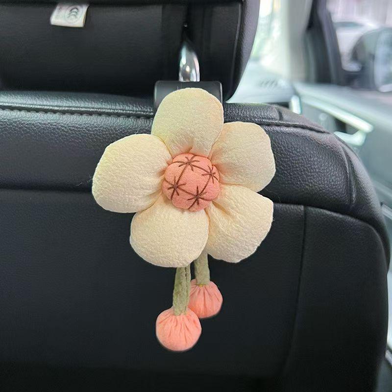 Universal Cute Flower Car Seat Back Hook - No Installation, Strong Load Bearing, Multifunctional Storage